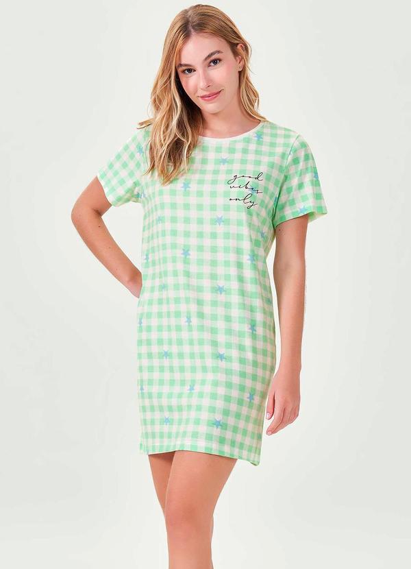 Espaço Pijama - Camisola Manga Curta Verde