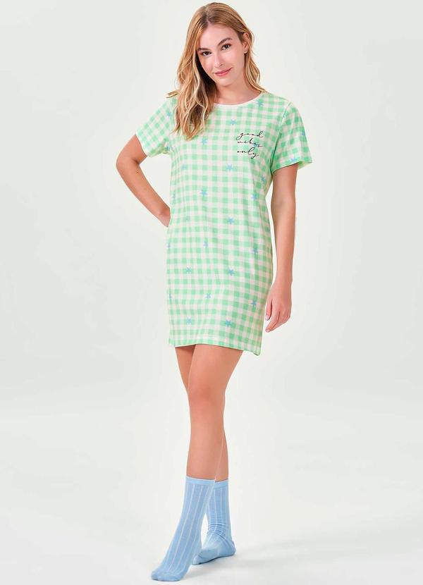 Espaço Pijama - Camisola Manga Curta Verde 3