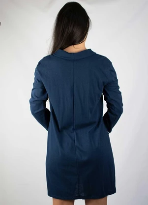 Piante Pijamas - Camisola Manga Longa Algodão Azul - PIANTE PIJAMAS