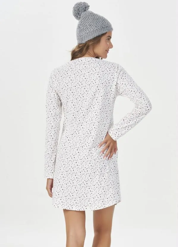 Espaço Pijama - Camisola Manga Longa Bege 2