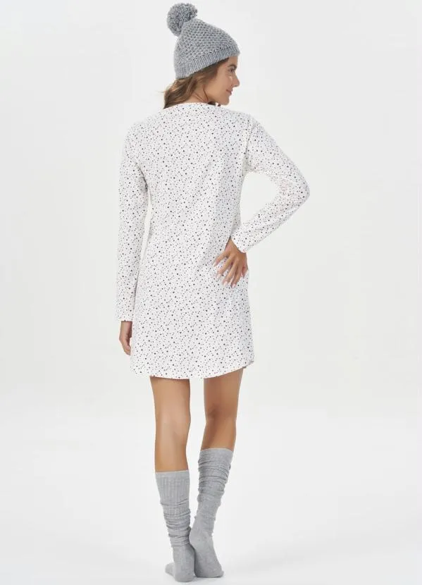 Espaço Pijama - Camisola Manga Longa Bege 4