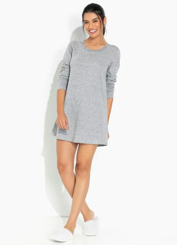 Alma Dolce - Camisola Manga Longa com Renda Cinza 3