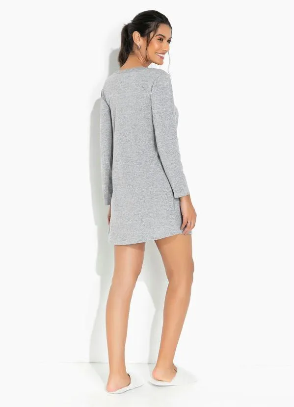 Alma Dolce - Camisola Manga Longa com Renda Cinza 4