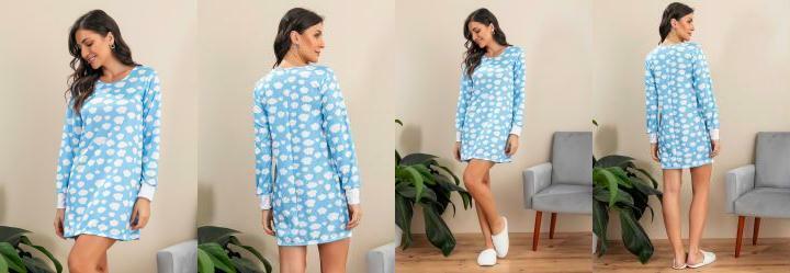 Camisola Manga Longa Nuvem Azul