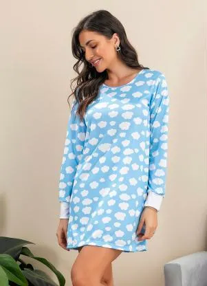 Alma Dolce - Camisola Manga Longa Nuvem Azul - ALMA DOLCE