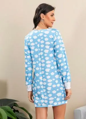 Alma Dolce - Camisola Manga Longa Nuvem Azul - ALMA DOLCE