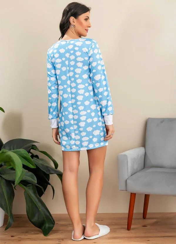 Alma Dolce - Camisola Manga Longa Nuvem Azul 4