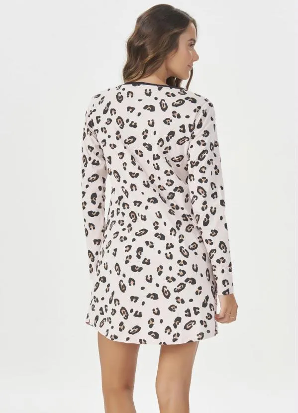 Espaço Pijama - Camisola Manga Longa Onça 2