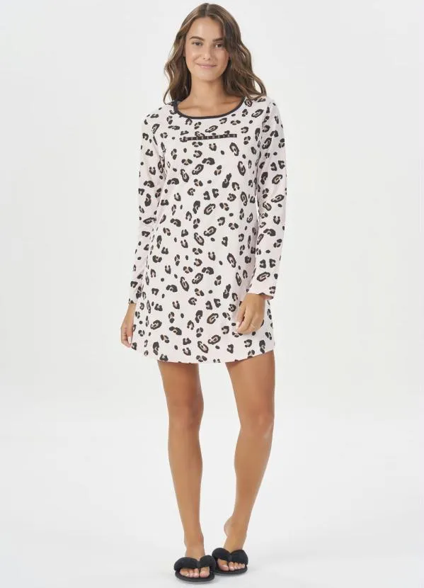 Espaço Pijama - Camisola Manga Longa Onça 3