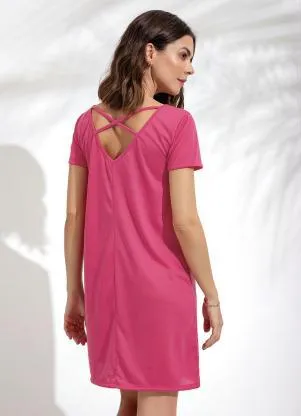 Alma Dolce - Camisola Pink com Transpasse nas Costas - ALMA DOLCE