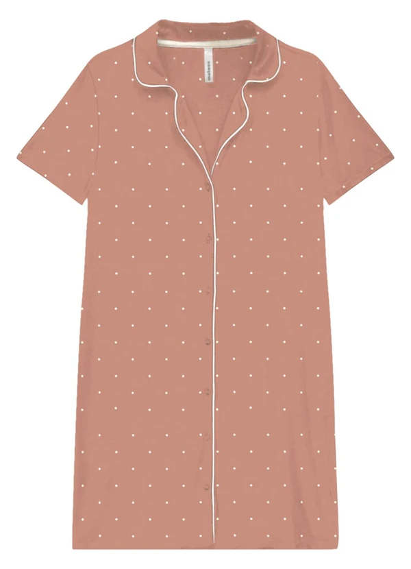 Malwee - Camisola Poá em Viscose Coral
