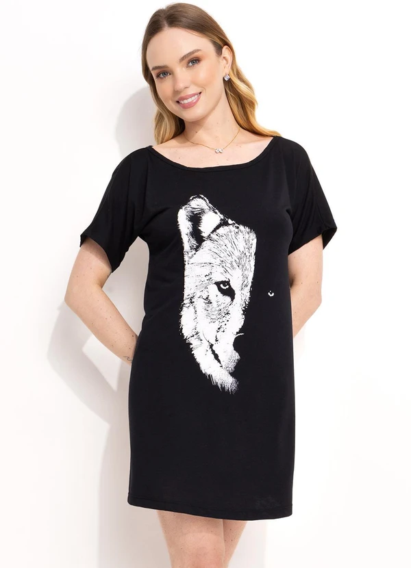 Alma Dolce - Camisola Preta de Mangas Curtas