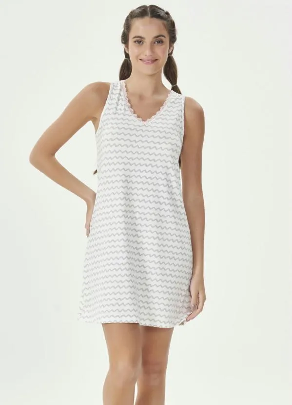 Espaço Pijama - Camisola Regata Bege