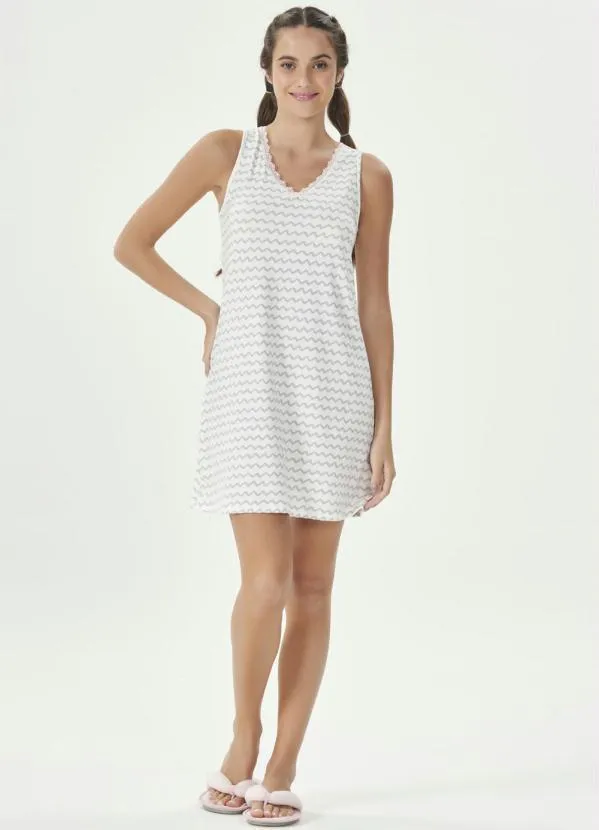 Espaço Pijama - Camisola Regata Bege 3