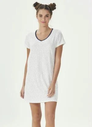 Espaço Pijama - Camisola Regata Poa - ESPAÇO PIJAMA