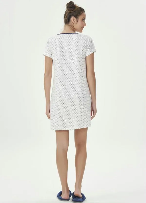 Espaço Pijama - Camisola Regata Poa 4