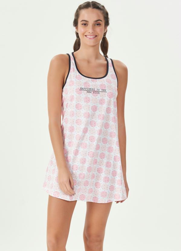Espaço Pijama - Camisola Regata Rosa