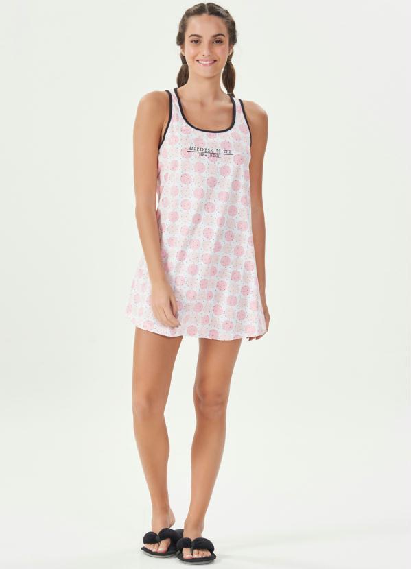 Espaço Pijama - Camisola Regata Rosa 3