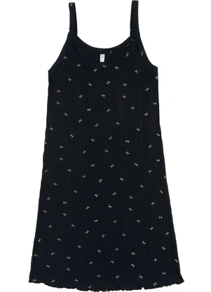 Malwee - Camisola Slim Lacinhos Canelada Preto - MALWEE