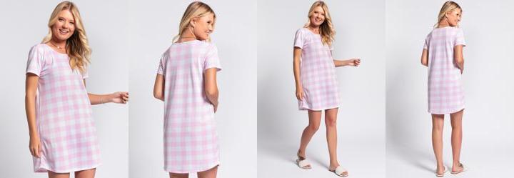 Camisola Vichy Rosa em Malha Colmia