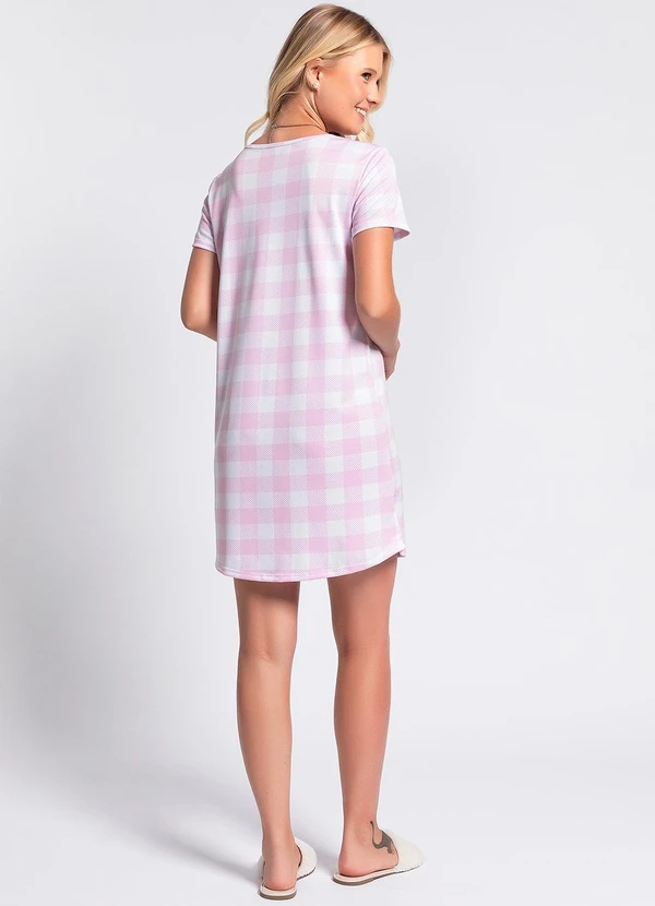 Alma Dolce - Camisola Vichy Rosa em Malha Colméia 4