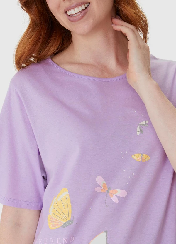 Malwee - Camisola Weekend Vibes Lilás 4