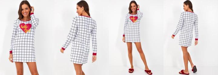 Camisola Xadrez Grid em Moletinho