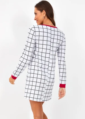 Alma Dolce - Camisola Xadrez Grid em Moletinho - ALMA DOLCE