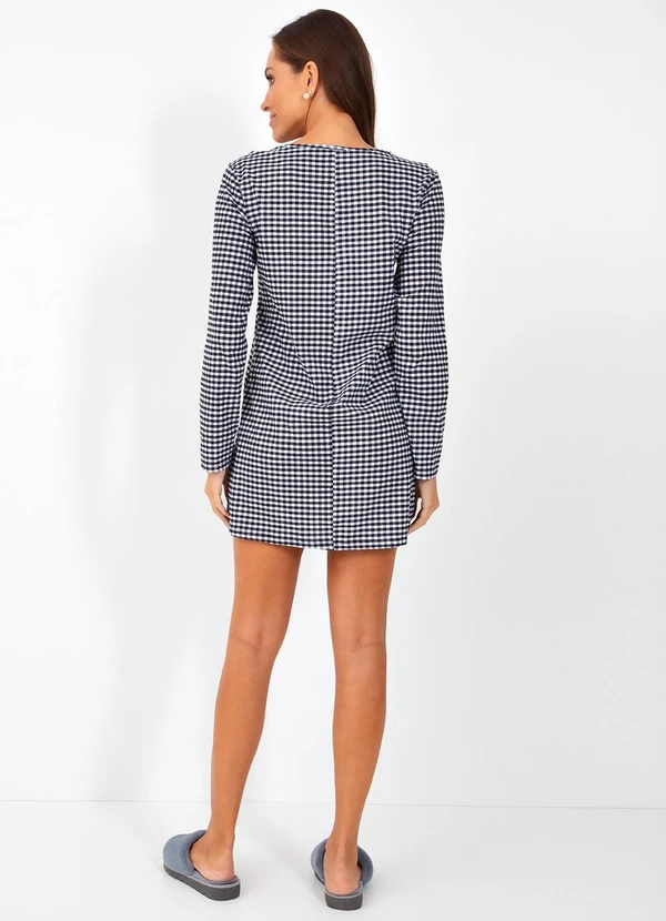 Alma Dolce - Camisola Xadrez Preto em Malha de Algodão 3