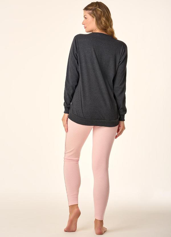 Merengue - Blusão Ribana Manga Longa com Legging Preto 2