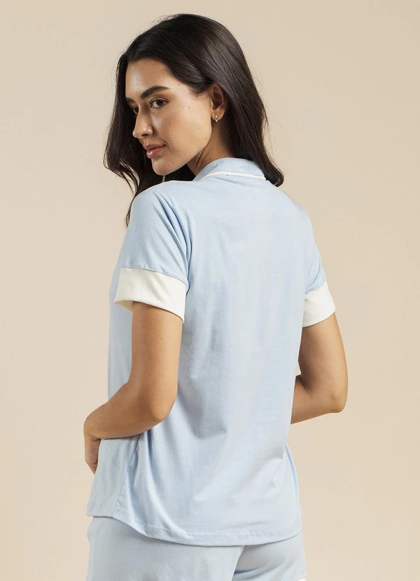 Anna Kock - Pijama Americano Manga Curta Azul 2