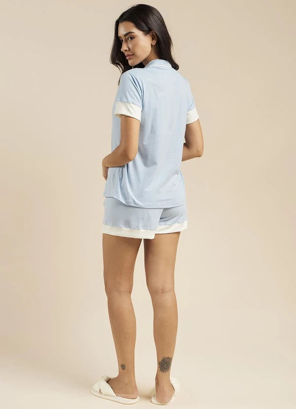 Anna Kock - Pijama Americano Manga Curta Azul 4
