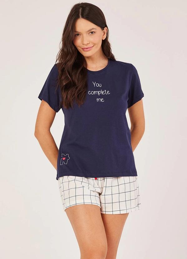 Anna Kock - Conjunto Short Doll Azul Marinho