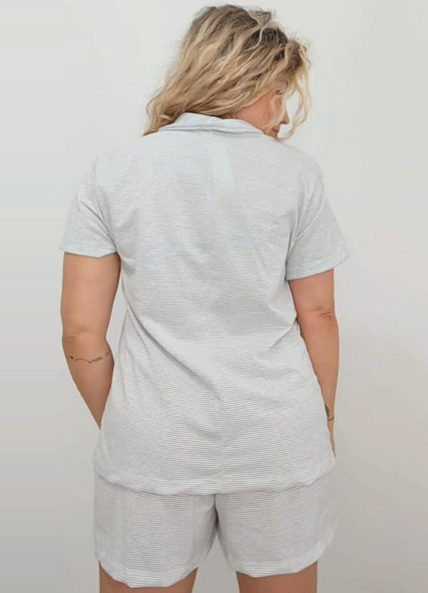 Piante Pijamas - Pijama Americano Listrado Lurex Branco 2