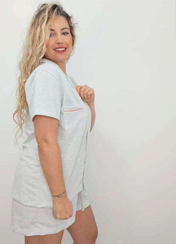 Piante Pijamas - Pijama Americano Listrado Lurex Branco 4