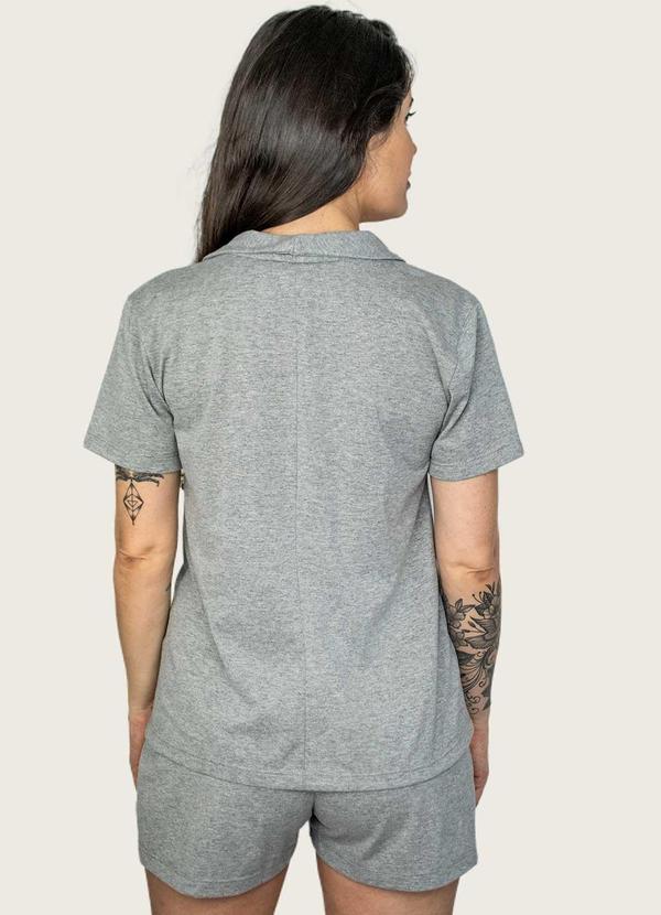 Piante Pijamas - Pijama Americano Manga Curta Algodão Cinza 2