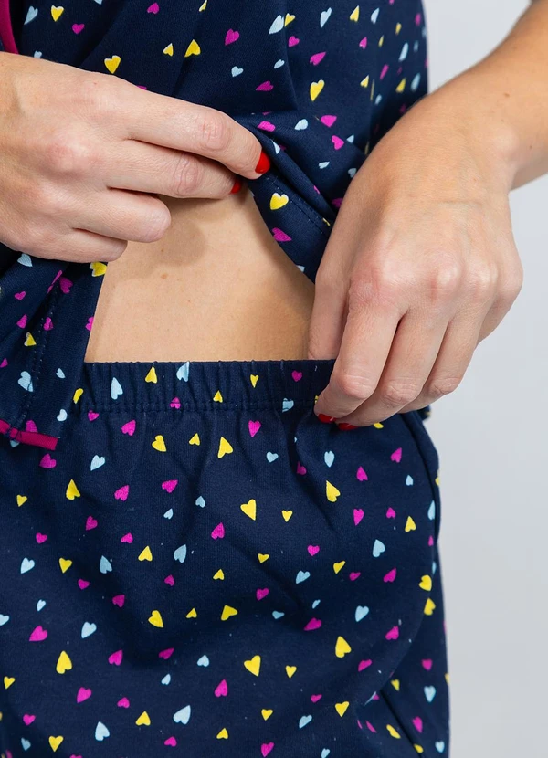 Piante Pijamas - Pijama Americano Manga Curta Algodão Marinho 10