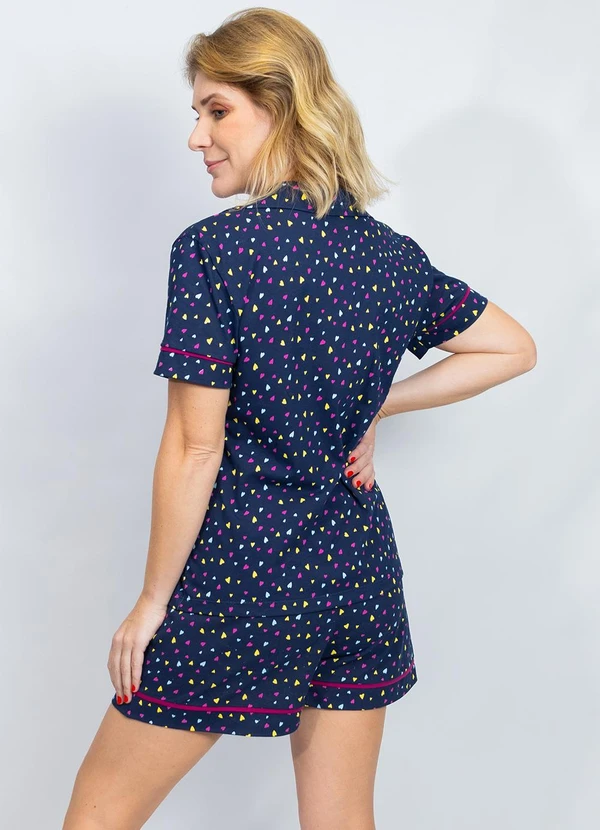 Piante Pijamas - Pijama Americano Manga Curta Algodão Marinho 2