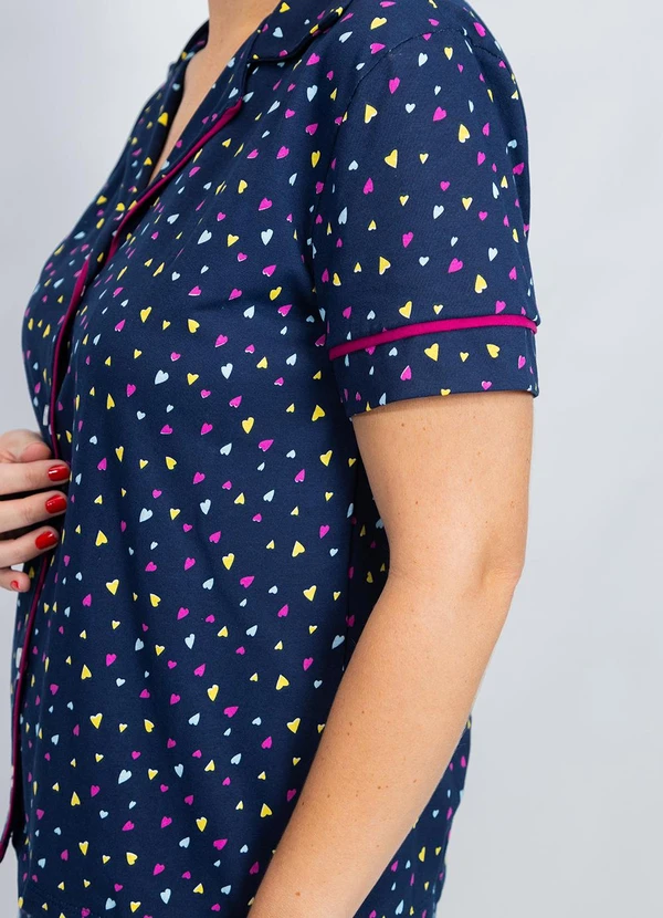 Piante Pijamas - Pijama Americano Manga Curta Algodão Marinho 9