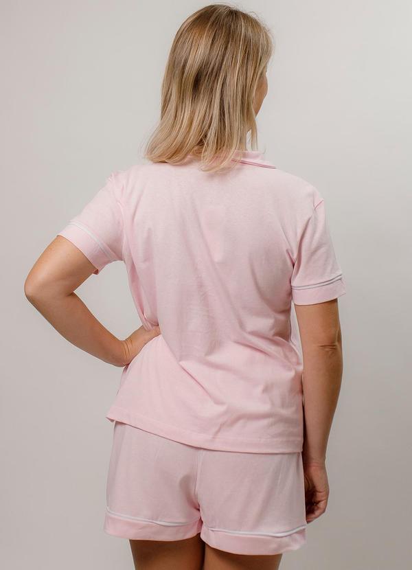 Piante Pijamas - Pijama Americano Manga Curta Algodão Rosa 2