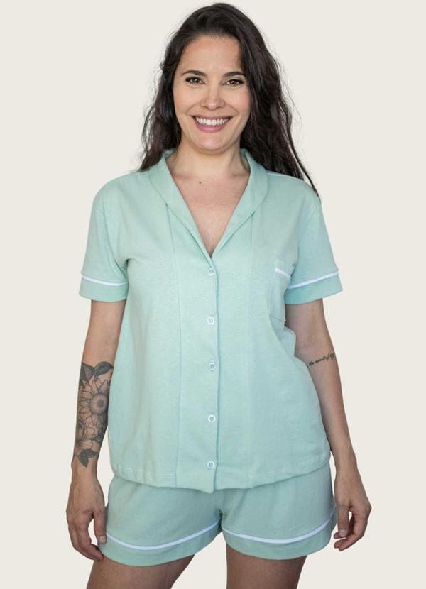 Piante Pijamas - Pijama Americano Manga Curta Algodão Verde
