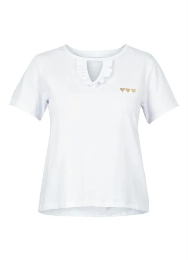 Alma Dolce - Pijama Branco e Preto com Babado na Blusa 7