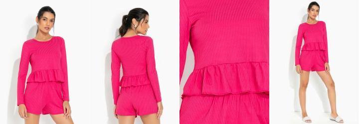 Pijama com Babado Pink