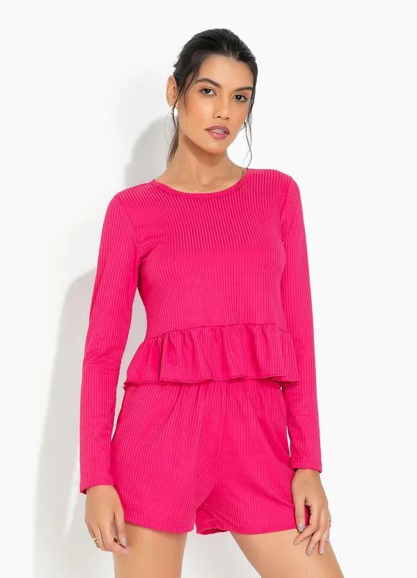 Alma Dolce - Pijama com Babado Pink