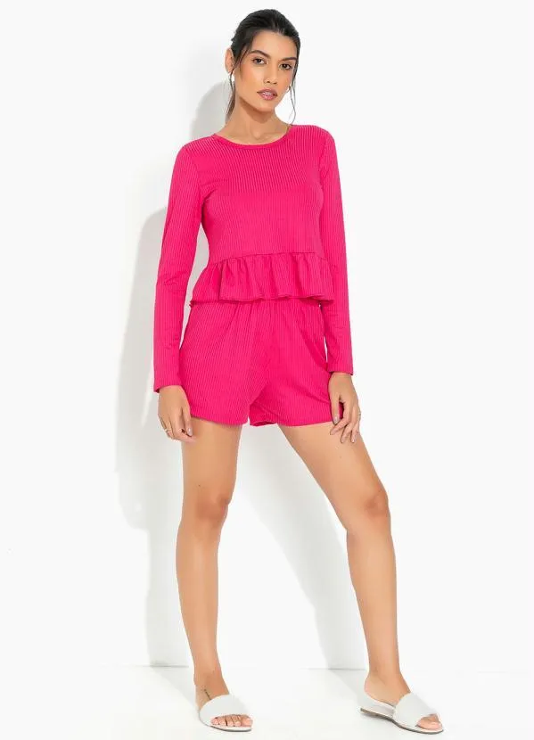 Alma Dolce - Pijama com Babado Pink 4