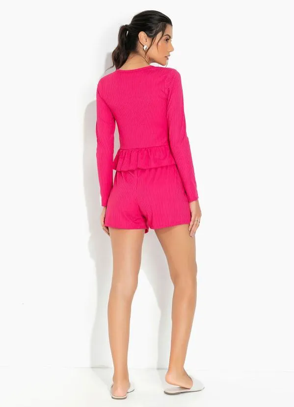 Alma Dolce - Pijama com Babado Pink 5