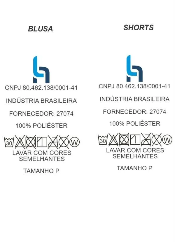 Alma Dolce - Pijama com Estampa Branco e Azul Marinho 5