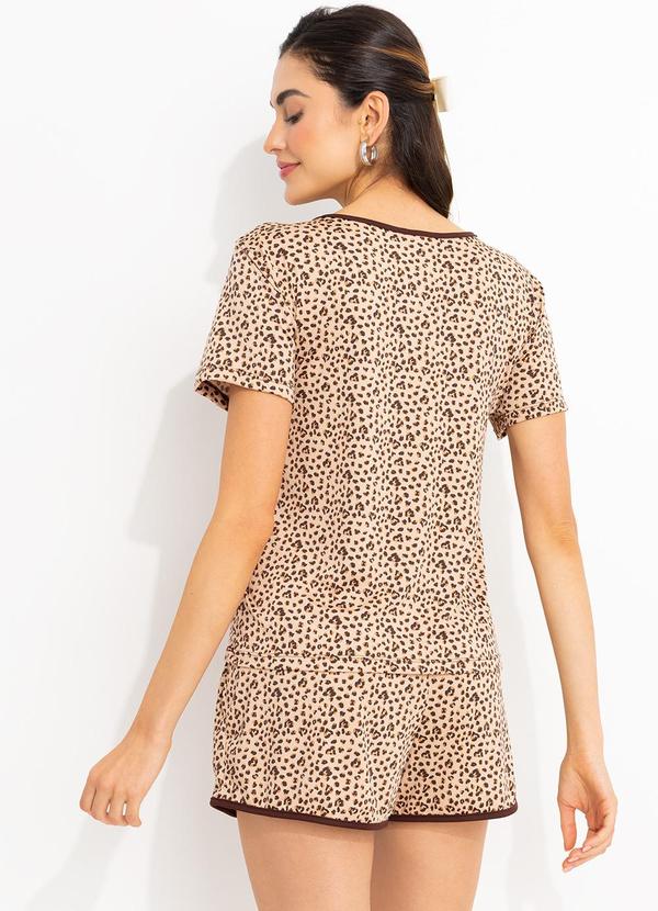 Alma Dolce - Pijama Coração Animal Print em Malha Fria 2