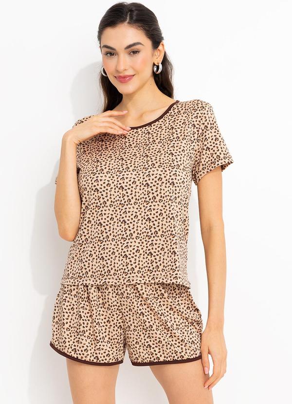 Alma Dolce - Pijama Coração Animal Print em Malha Fria 4