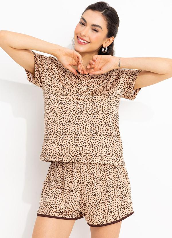 Alma Dolce - Pijama Coração Animal Print em Malha Fria 5